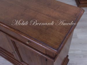 Credenza in legno massello di noce arte povera da 120 cm